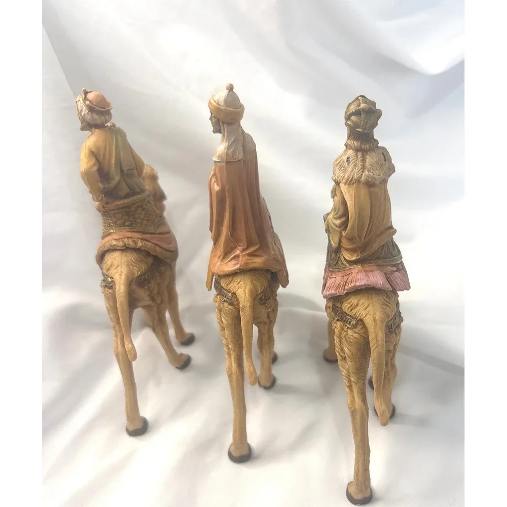VTG Fontanini Three Wise Men on Camels Nativity Figurine Set 3pc Resin